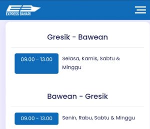 Jadwal Kapal Express Bahari Bawean Gresik 2025
